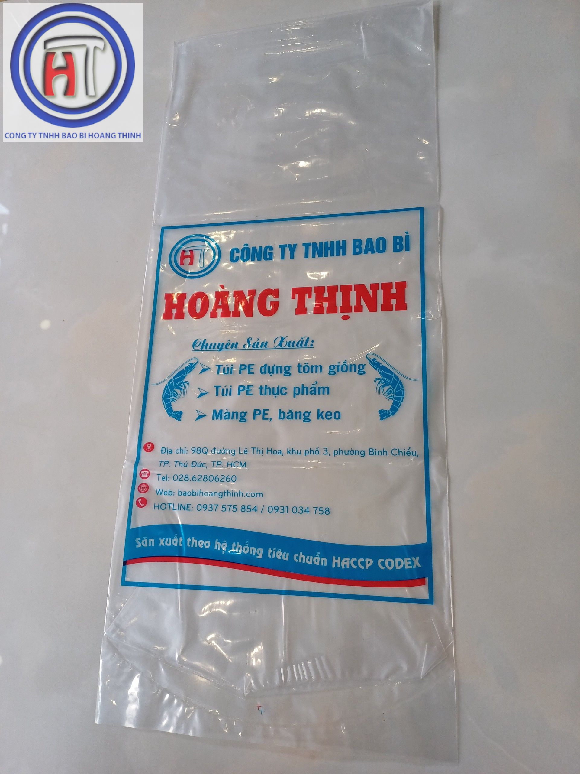 Túi đựng tôm giống, cá giống - Bao Bì Hoàng Thịnh - Công Ty TNHH Bao Bì Hoàng Thịnh